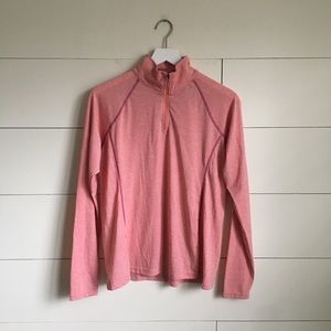 Orvis half zip pullover sweater jacket pink small